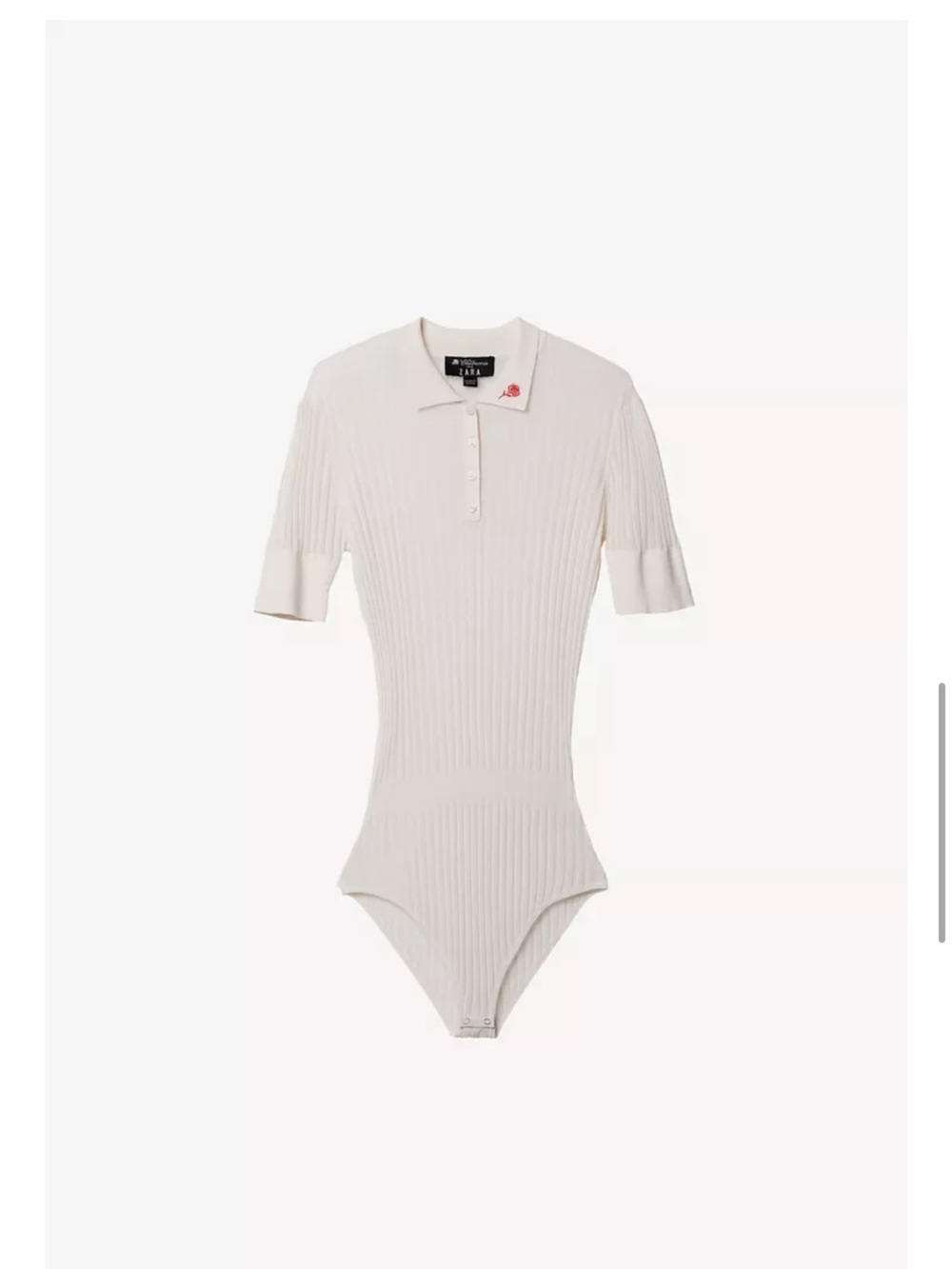 Special collection Willy Chavarria x Zara. Ribbed Polo Bodysuit NWT size S